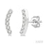 Arc Shape Petite Diamond Fashion Earrings