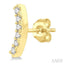 Arc Shape Petite Diamond Fashion Earrings