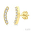 Arc Shape Petite Diamond Fashion Earrings