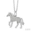 Horse Petite Diamond Fashion Pendant