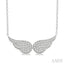 Angel Wings Petite Diamond Fashion Pendant