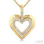 Heart Shape Petite Diamond Fashion Pendant
