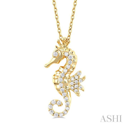 Seahorse Petite Diamond Fashion Pendant
