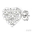 Heart Shape Lovebright Petite Diamond Stud Earrings