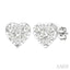 Heart Shape Lovebright Petite Diamond Stud Earrings