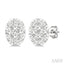 Oval Shape Lovebright Petite Diamond Stud Earrings