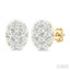 Oval Shape Lovebright Petite Diamond Stud Earrings