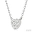 Heart Shape Lovebright Petite Diamond Solitaire Pendant