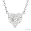 Heart Shape Lovebright Petite Diamond Solitaire Pendant