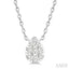Pear Shape Lovebright Petite Diamond Solitaire Pendant