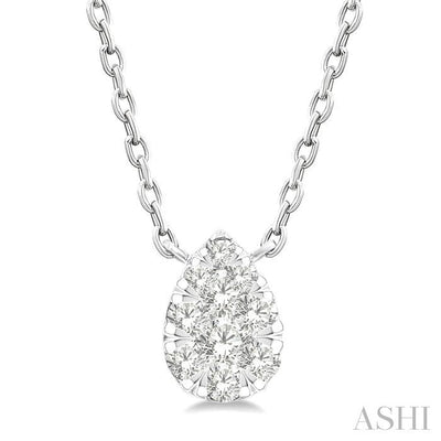 Pear Shape Lovebright Petite Diamond Solitaire Pendant