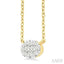 Oval Shape East-West Lovebright Petite Diamond Solitaire Pendant