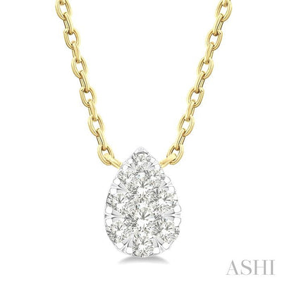 Pear Shape Lovebright Petite Diamond Solitaire Pendant