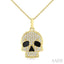 Skull Petite Diamond Fashion Pendant