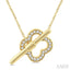 Clover Toggle Petite Diamond Fashion Necklace