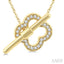 Clover Toggle Petite Diamond Fashion Necklace