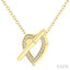 Heart Toggle Petite Diamond Fashion Necklace
