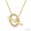 Circle Toggle Petite Diamond Fashion Necklace