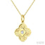 Clover Fluted Diamond Fashion Pendant