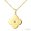 Clover Fluted Diamond Fashion Pendant