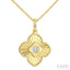Clover Fluted Diamond Fashion Pendant