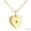 Heart Shape Fluted Diamond Fashion Pendant