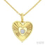 Heart Shape Fluted Diamond Fashion Pendant