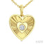 Heart Shape Fluted Diamond Fashion Pendant