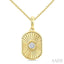 Rectangular Shape Fluted Diamond Fashion Pendant