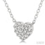 Heart Shape Petite Diamond Fashion Pendant