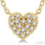 Heart Shape Petite Diamond Fashion Pendant