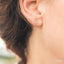 Crescent Moon & Star Petite Diamond Fashion Earrings
