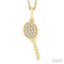 Tennis Racket Petite Diamond Fashion Pendant