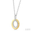 Oval Shape Petite Diamond Fashion Pendant