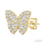Butterfly Petite Baguette Diamond Fashion Earrings