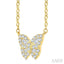 Butterfly Petite Baguette Diamond Fashion Pendant