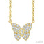 Butterfly Petite Baguette Diamond Fashion Pendant
