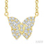 Butterfly Petite Baguette Diamond Fashion Pendant