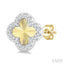 Clover Fluted Petite Diamond Fashion Earrings