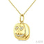 Pumpkin Petite Diamond Fashion Pendant
