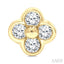 Clover Bezel Petite Diamond Fashion Earrings