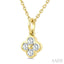 Clover Bezel Petite Diamond Fashion Pendant