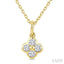 Clover Bezel Petite Diamond Fashion Pendant