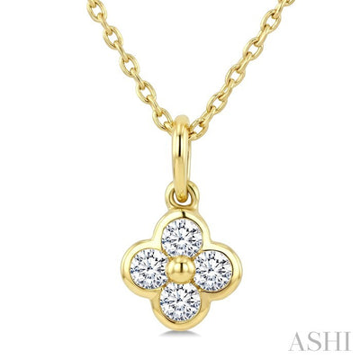 Clover Bezel Petite Diamond Fashion Pendant