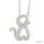 Cat Petite Diamond Fashion Pendant