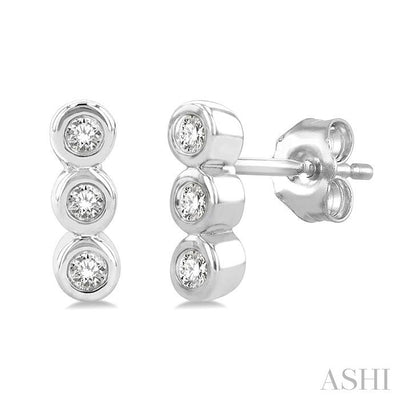 Bezel Set Petite Diamond Fashion Earrings