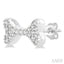 Dog Bone Petite Diamond Fashion Earrings