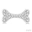 Dog Bone Petite Diamond Fashion Earrings