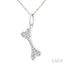 Dog Bone Petite Diamond Fashion Pendant