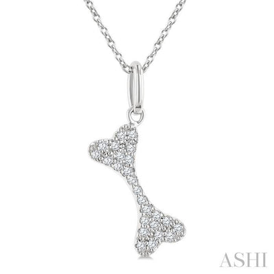 Dog Bone Petite Diamond Fashion Pendant